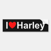 I Love (Heart) Harley Bumpersticker (Voorkant)
