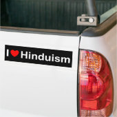 I Love (Heart) Hindoeïsme Bumpersticker (Op Truck)