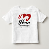 I Love/Heart Horses Kinder Shirts (Voorkant)