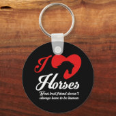 I Love/Heart Horses Sleutelhanger (Voorkant)