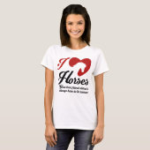 I Love/Heart Horses T-shirt (Voorkant volledig)