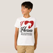 I Love/Heart Horses T-shirt (Voorkant volledig)