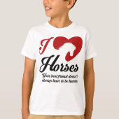 I Love/Heart Horses T-shirt (Voorkant)
