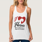 I Love/Heart Horses Tanktop (Voorkant)