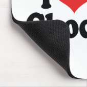 I Love Heart Hot Chocolate - Hot Cocaca Lovers Muismat (Hoek)