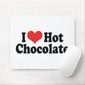I Love Heart Hot Chocolate - Hot Cocaca Lovers Muismat (Met muis)