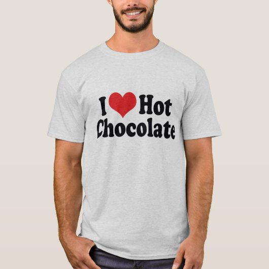 I Love Heart Hot Chocolate - Hot Cocaca Lovers T-shirt (Voorkant)