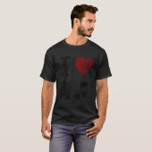 I Love Heart House Muziek Funny Electronic T-shirt (Voorkant volledig)