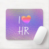 I Love Heart HR Human Resources Kantoor Gift Muismat (Met muis)