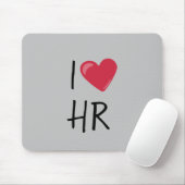 I Love Heart HR Human Resources Kantoor Gift Muismat (Met muis)