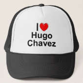 I Love (Heart) Hugo Chavez Trucker Pet (Voorkant)