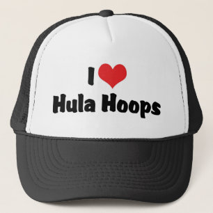 I Love Heart Hula Hoops - Hula Hoop Lover 1950 Trucker Pet