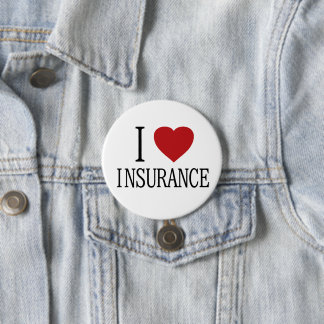 I Love Heart Insurance - grappig halloween costuum Ronde Button 7,6 Cm