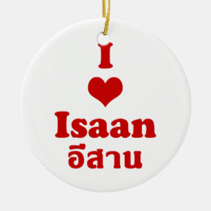 I Love (Heart) Isaan Keramisch Ornament