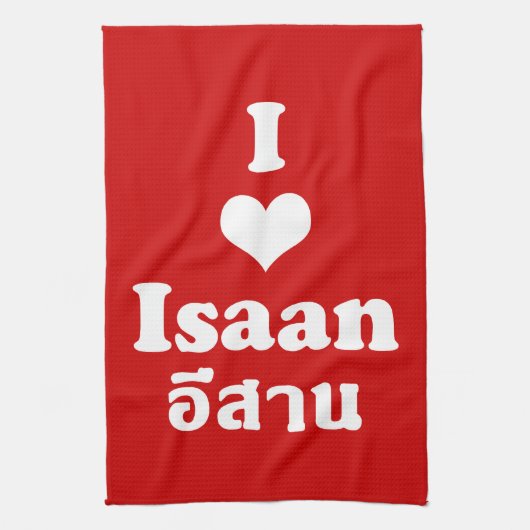 I Love (Heart) Isaan Theedoek (Verticaal)