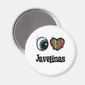 I Love (Heart) Javelinas Magneet (Voorkant / Achterkant)