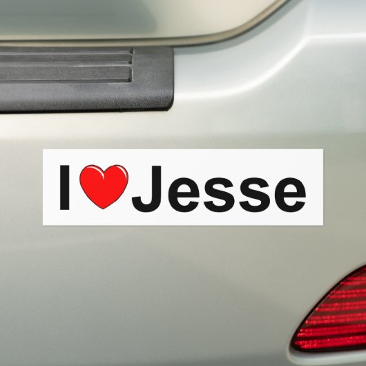 I Love (Heart) Jesse Bumpersticker (Op auto)
