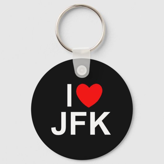 I Love (Heart) JFK Sleutelhanger (Voorkant)