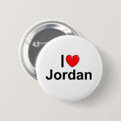 I Love (Heart) Jordan Ronde Button 5,7 Cm (Voorkant /achterkant)