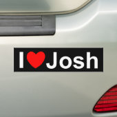 I Love (Heart) Josh Bumpersticker (Op auto)