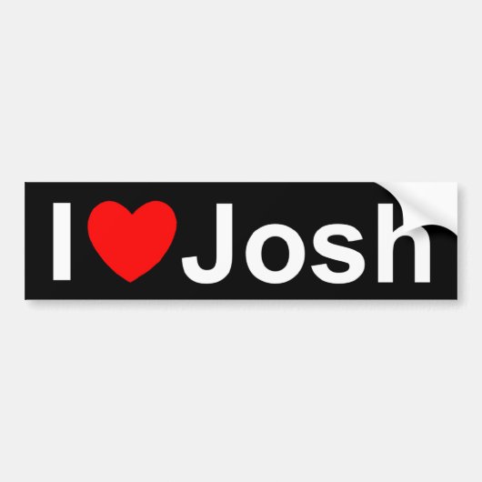 I Love (Heart) Josh Bumpersticker (Voorkant)