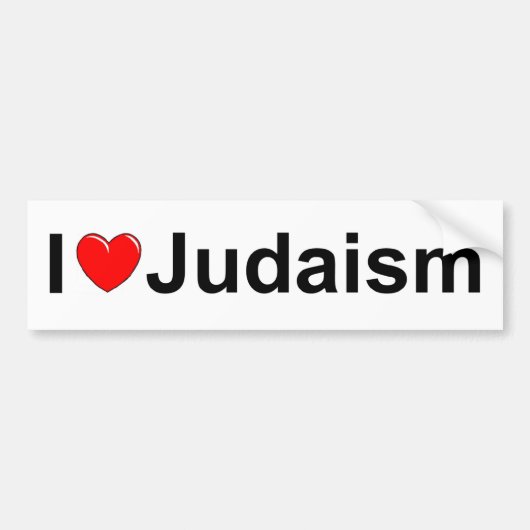 I Love (Heart) Judaism Bumpersticker (Voorkant)