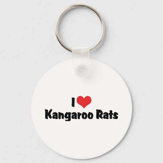 I Love Heart Kangaroo Rats Sleutelhanger (Voorkant)