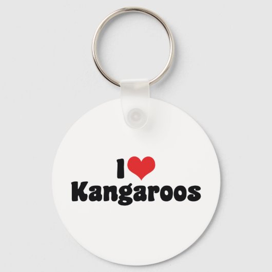 I Love Heart Kangaroos - Kangaroo Lover Sleutelhanger (Voorkant)