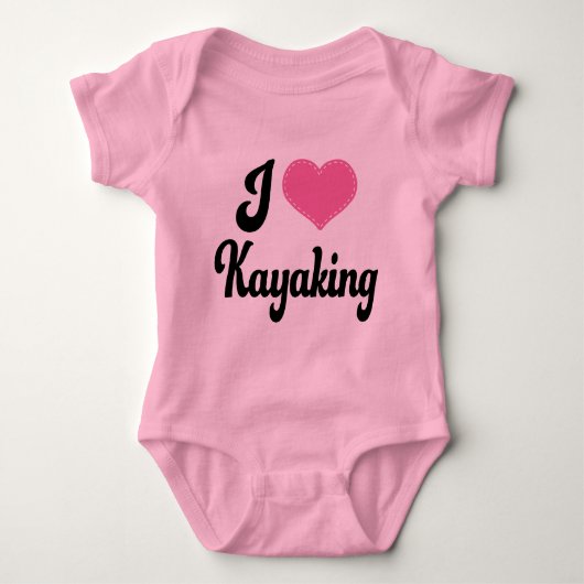 I Love (Heart) Kayaking Romper (Voorkant)