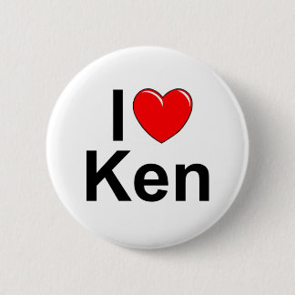 I Love (Heart) Ken Ronde Button 5,7 Cm