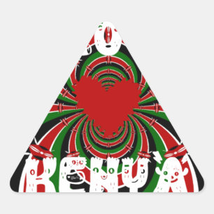 I Love Heart Kenya: dynamische vlagkunst Sticker