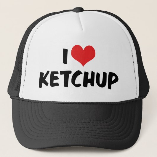 I Love Heart Ketchup - Catsup Lover Trucker Pet (Voorkant)