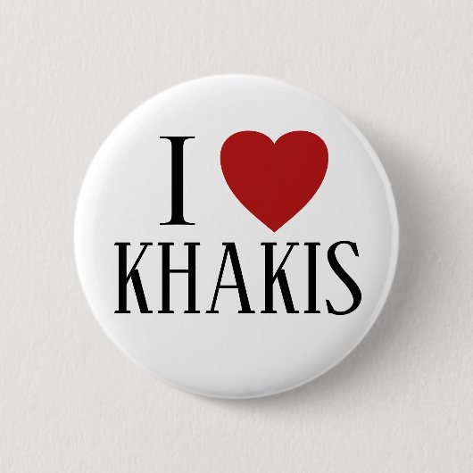 I Love Heart Khakis- grappig halloween costuum Ronde Button 5,7 Cm (Voorkant)