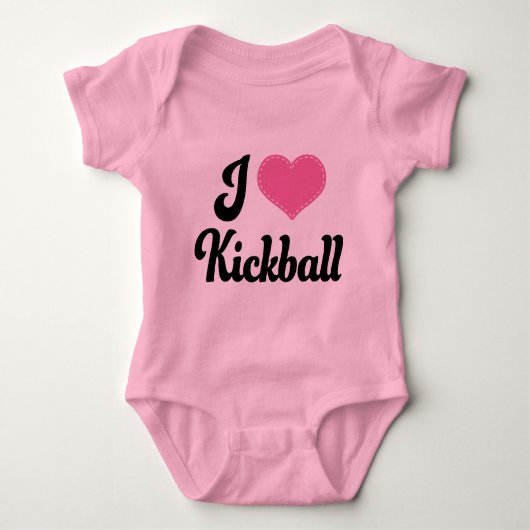 I Love (Heart) Kickball Romper (Voorkant)