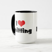 I Love Heart Knitting Mok (Voorkant links)