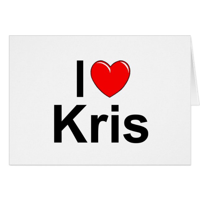 I Love (Heart) Kris (Voorkant Horizontaal)