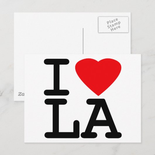 I Love Heart LA Briefkaart (Voorkant / Achterkant)
