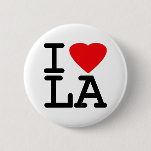 I Love Heart LA Ronde Button 5,7 Cm