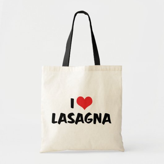 I Love Heart Lasagna - Italiaanse voedselpasta Lov Tote Bag (Voorkant)