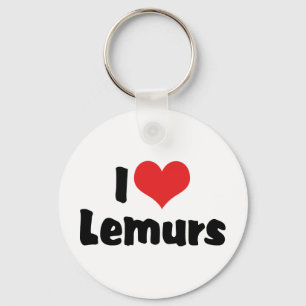 I Love Heart Lemurs Sleutelhanger