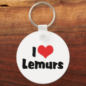 I Love Heart Lemurs Sleutelhanger (Voorkant)