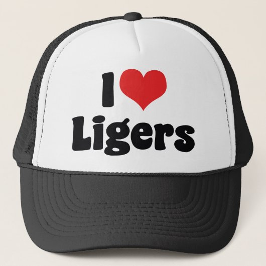 I Love Heart Ligers Trucker Pet (Voorkant)
