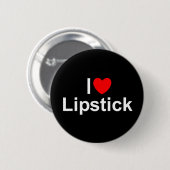 I Love (Heart) Lipstick Ronde Button 5,7 Cm (Voorkant /achterkant)