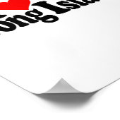 I Love Heart Long Island beroemd gemaakt door 1 Poster (Hoek)