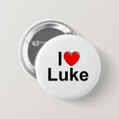 I Love (Heart) Luke Ronde Button 5,7 Cm (Voorkant /achterkant)