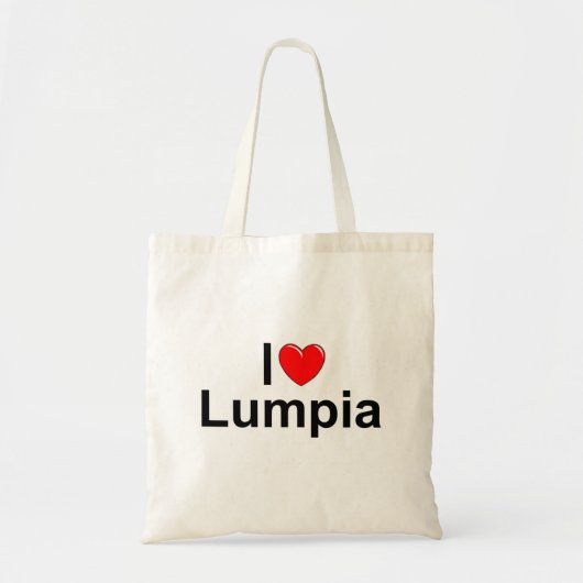 I Love (Heart) Lumpia Tote Bag (Voorkant)