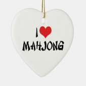 I Love Heart Mahjong - Mah Jong Lover Keramisch Ornament (Rechts)
