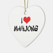 I Love Heart Mahjong - Mah Jong Lover Keramisch Ornament (Links)