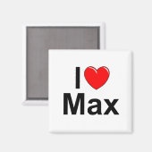 I Love (Heart) Max Magneet (Voorkant / Achterkant)