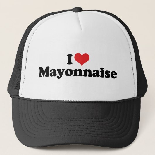 I Love Heart Mayo - Mayonnaise Lover Trucker Pet (Voorkant)